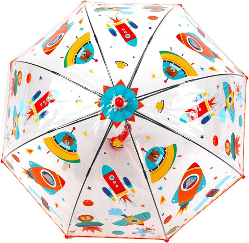 RONIARE Kids Umbrella Clear Bubble Umbrellas for Rain,Safety Dome Windproof Umbrella for Kid Girls and Boys - Image 4